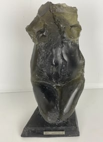 MAURICE LEGENDRE DAUM PATE DE VERRE SCULPTURE “ SOLITUDE”