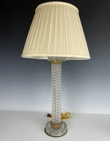 DORE BRONZE AND CUT CRYSTAL LAMP