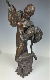 FINE ART NOUVEAU BRONZE BY AGATHON LÉONARD