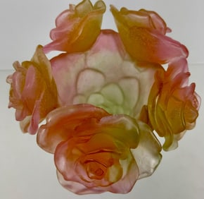 A LARGE DAUM PATE DE VERRE VASE