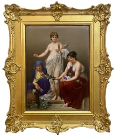 A LARGE BERLIN KPM PORCELAIN PLAQUE