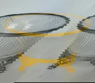 ORMOLU MOUNTED BACCARAT CRYSTAL BOWL