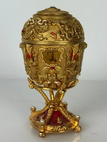IMPERIAL FABERGE ENAMELLED EGG