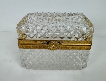 ORMOLU MOUNTED BACCARAT CRYSTAL BOX