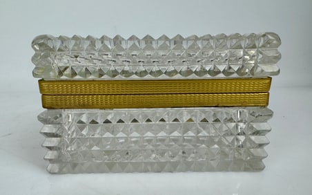 ORMOLU MOUNTED BACCARAT CRYSTAL BOX