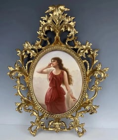 A LARGE BERLIN KPM POR ELAIN PLAQUE SIGNED WAGNER