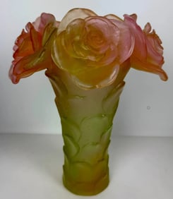 A LARGE DAUM PATE DE VERRE VASE