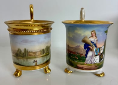 2CONTINENTAL PORCELAIN CUPS