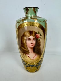 ROYAL VIENNA PORCELAIN VASE SIGNED WAGNER