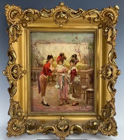 19TH C. OIL PAINTING ON CANVAS