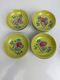 SET OF 10 CHINESE PORCELAIN SOY SAUCE DISH