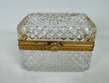 ORMOLU MOUNTED BACCARAT CRYSTAL BOX