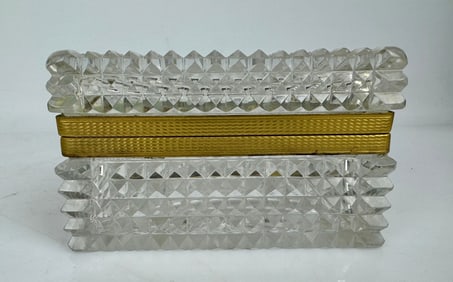 ORMOLU MOUNTED BACCARAT CRYSTAL BOX