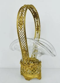 ORMOLU ANT BACCARAT CRYSTAL BASKET