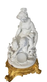 A LARGE 19TH C. SEVRES AND ORMOLU FIGURE
