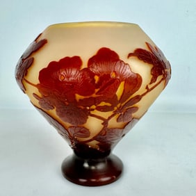 E. GALLE CAMEO GLASS VASE
