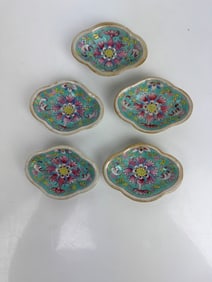 SET OF 10 CHINESE PORCELAIN SOY SAUCE DISH