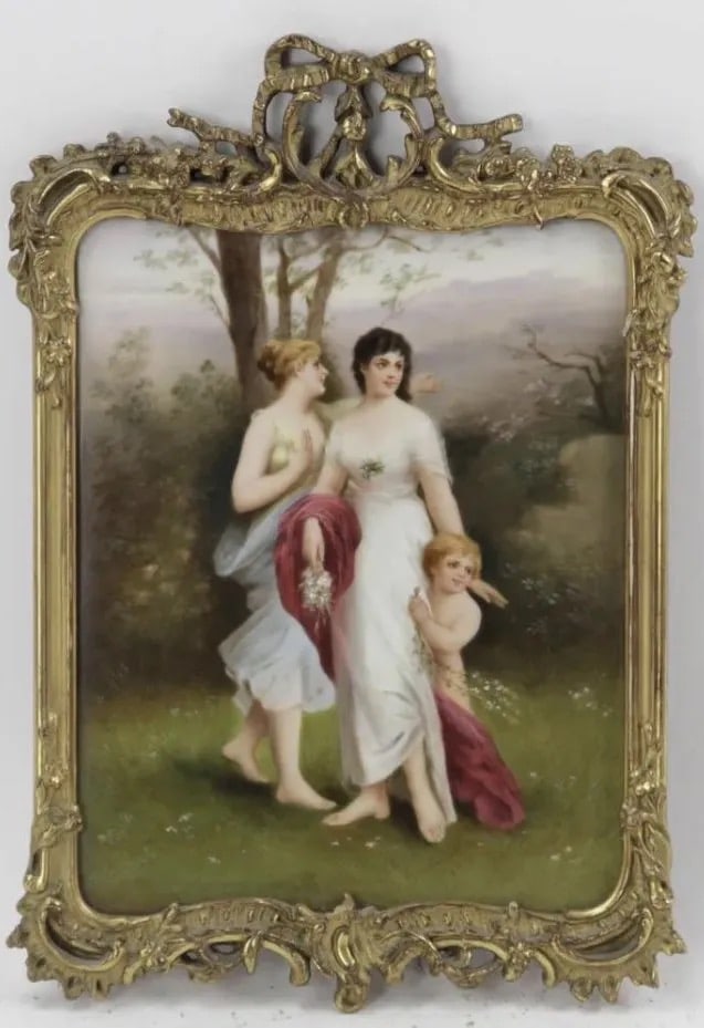 19TH C. KPM STYLE PORCELAIN PLAQUE (1 of 3)