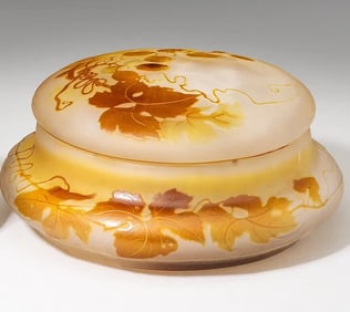 GALLE CAMEO GLASS BOX AND COVER