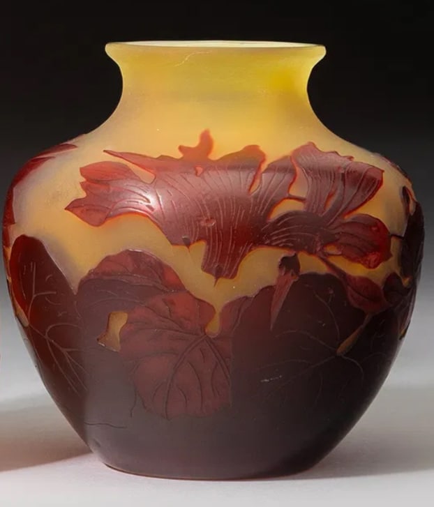 GALLE CAMEO GLASS VASE (1 of 3)