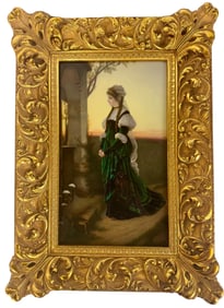 A LARGE BERLIN KPM PORCELAIN PLAQUE