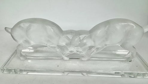 LALIQUE GOATS FIGHTING