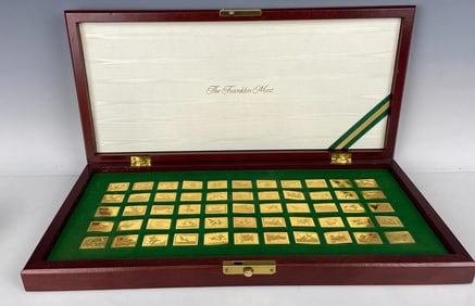 FRANKLIN MINT OFFICIAL 24KT GOLD OVER STERLING DUCK STAMPS