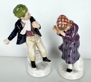 A PAIR OF MEISSEN FIGURES
