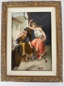 19TH C. BERLIN KPM PORCELAIN PLAQUE AFTER COOMANS
