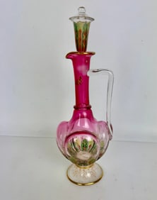 LOBMEYR ENAMELLED PERFUME BOTTLE