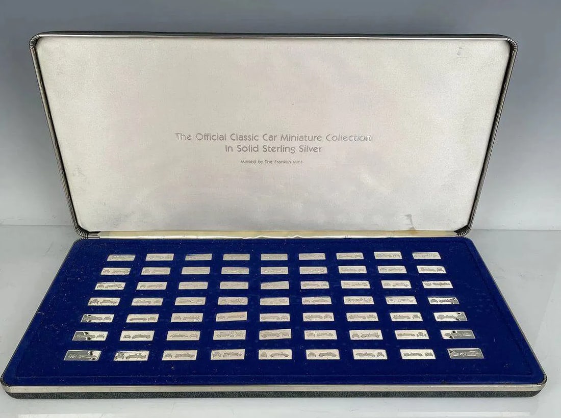 FRANKLIN MINT STERLING CLASSIC CARS IGNOTS (1 of 3)