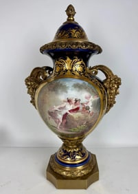 ORMOLU MOUNTED SEVRES PORCELAIN VASE
