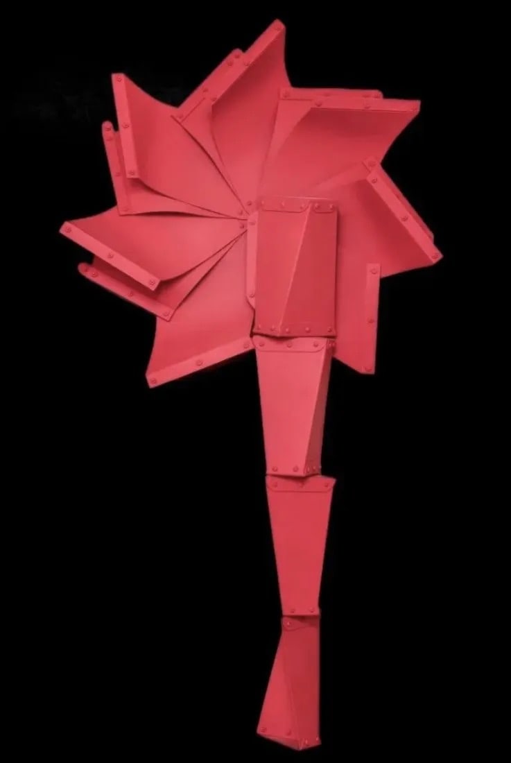 HUGE EDGAR NEGRET FLOWER WALL ALUMINUM PAINTED SCULPTURE 47 inches SIGNED & DATED: EDGAR NEGRET WALL PLACEMENT. 47 X 24 X 6 inches inches FLOR inches FLOWER SIGNED. DATED 1983 NUMBERED 14/60 .ESTIMATE $12.000-15.000