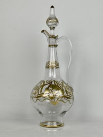GILT AND ENAMELLED MOSER LIQUOR BOTTLE