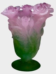 DAUM PATE DE VERRE VASE