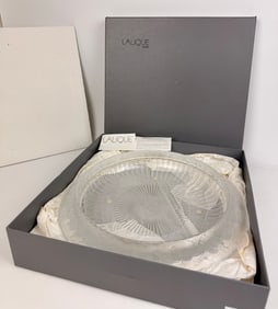 LARGE LALIQUE MARGUERITE BOWL WITH BOX