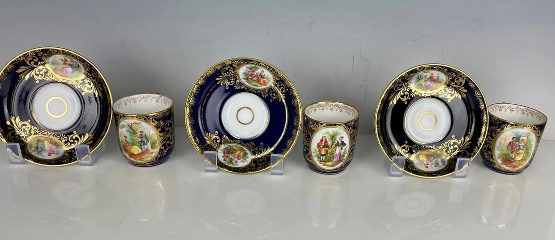 SET OF 3 ROYAL VIENNA CUP AND SAUCERS (1 of 7)