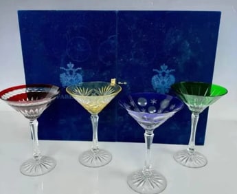 IMPERIAL FABERGE CUT CRYSTAL CHAMPAGNE COUPS