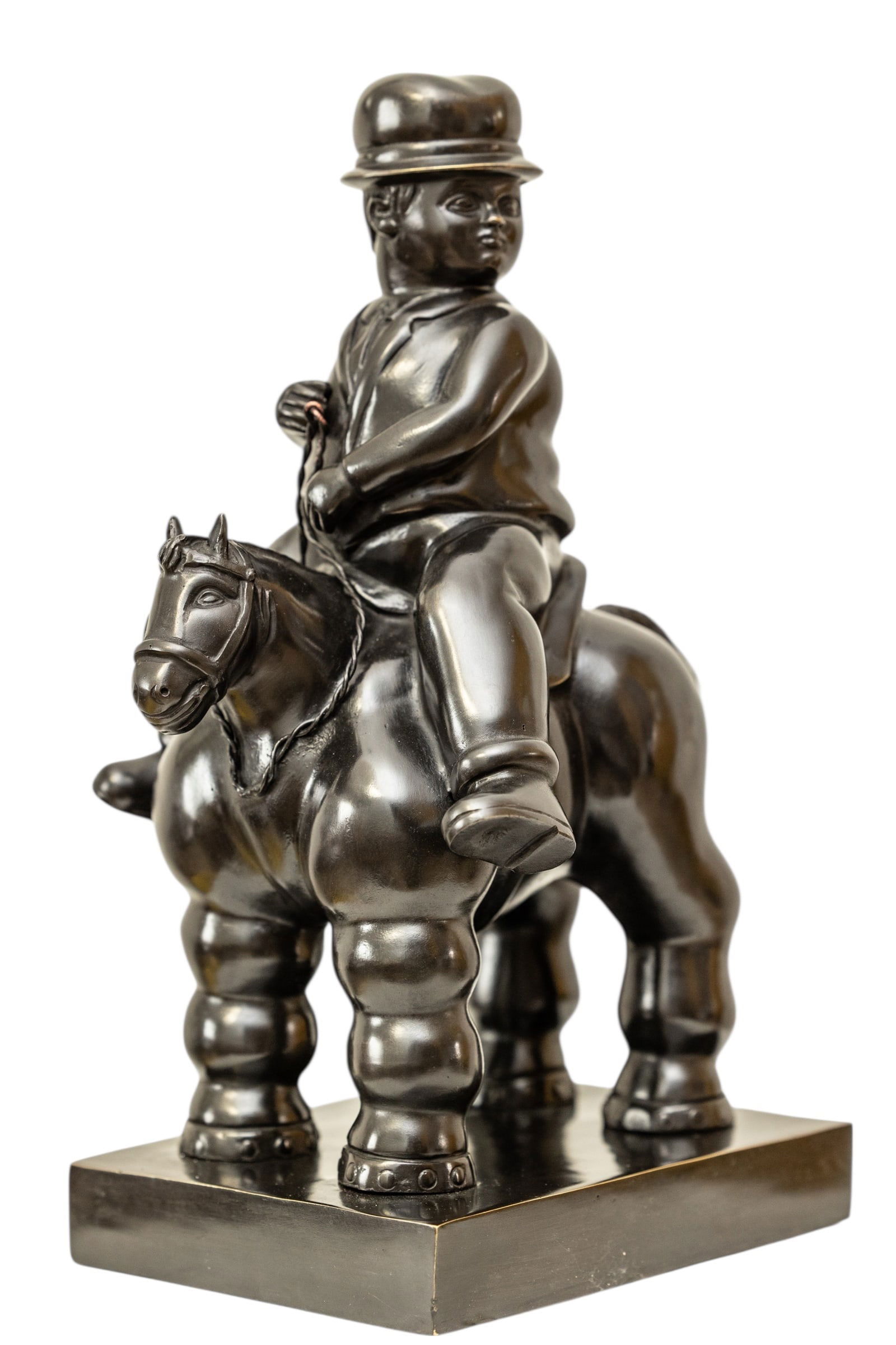 MAN ON THE HORSE FERNANDO BOTERO BRONZE SCULPTURE (1 of 4)