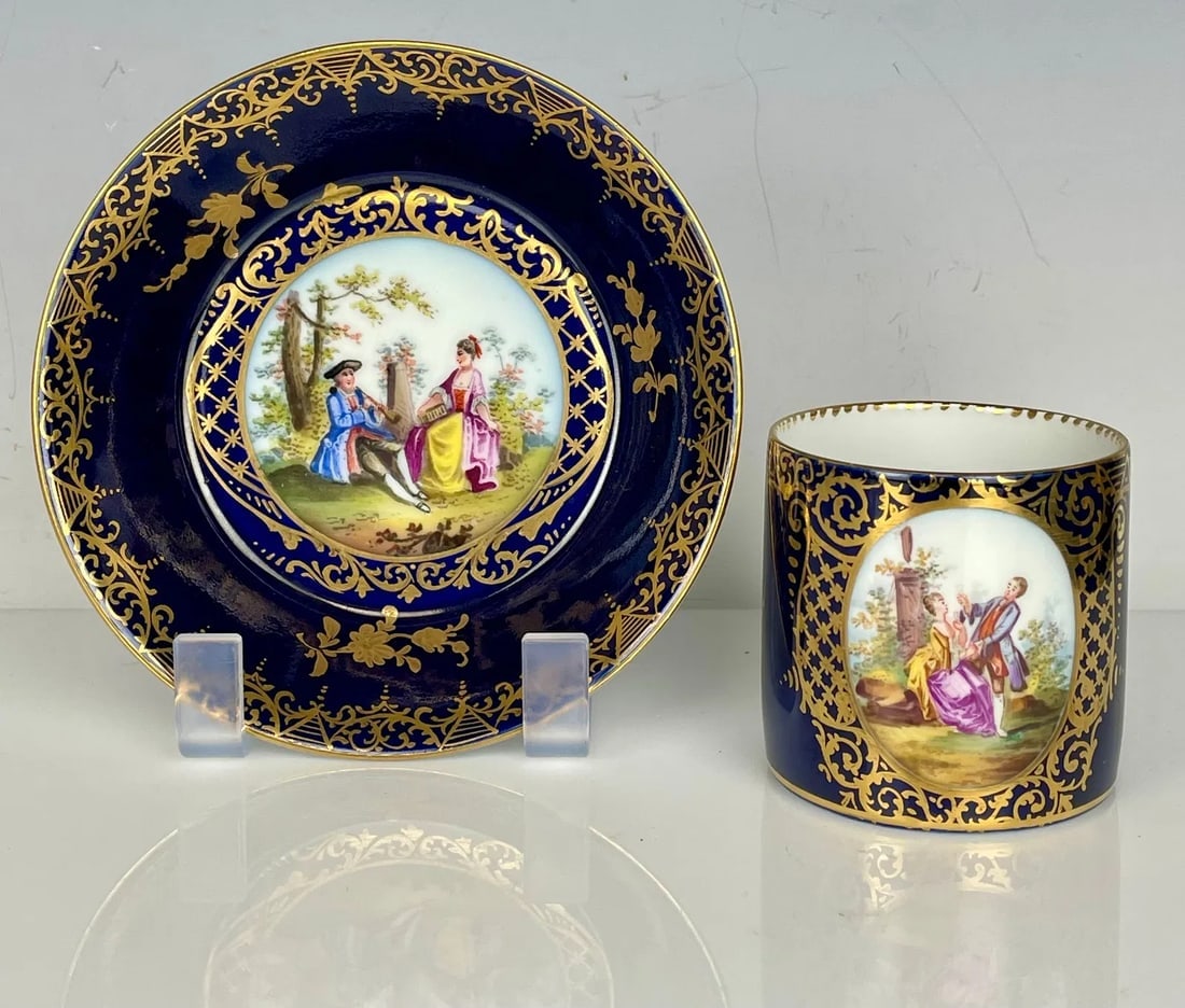 ROYAL VIENNA STYLE CUP AND SAUCER (1 of 5)