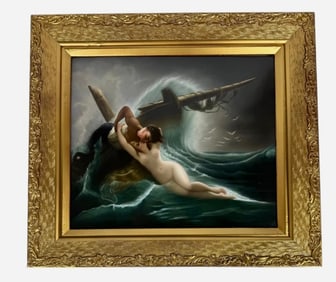 A LARGE BERLIN KPM PORCELAIN PLAQUE