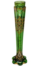 LARGE GILT AND ENAMELED MOSER VASE