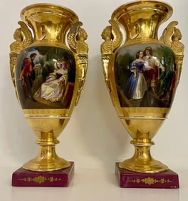 A FINE PAIR OF PARIS PORCELAIN VASES