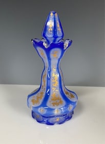 19TH C. BOHEMIAN PERFUME BOTTLE