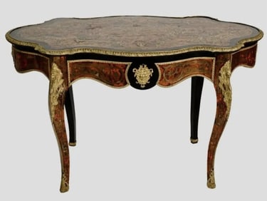 ANTIQUE ORMOLU MOUNTED BOULE TABLE
