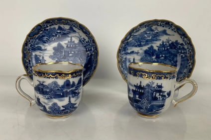 PAIR OF CHINESE EXPORT CUP AND SAUCER