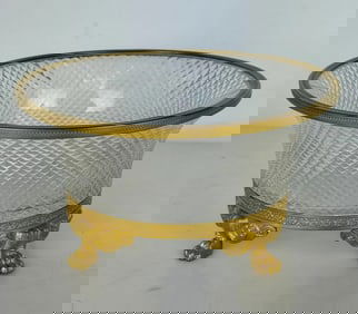 ORMOLU MOUNTED BACCARAT CRYSTAL BOWL