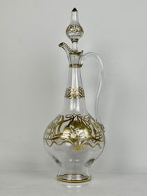 GILT AND ENAMELLED MOSER LIQUOR BOTTLE