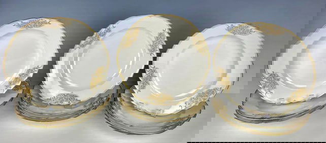 SET OF 12 ENAMELLED BERLIN KPM PLATES