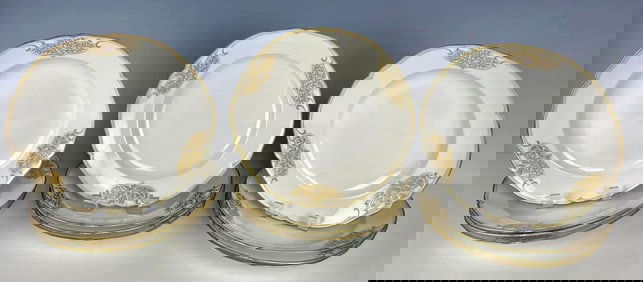 SET OF 12 ENAMELLED BERLIN KPM PLATES